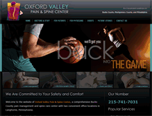Tablet Screenshot of oxfordvalleypain.com